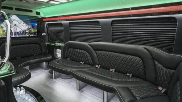 Interior of Westland Party Bus Company's 14 Passenger Sprinter Limousine in Westland