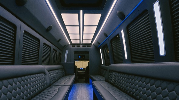 18 Passenger Party Bus Interior