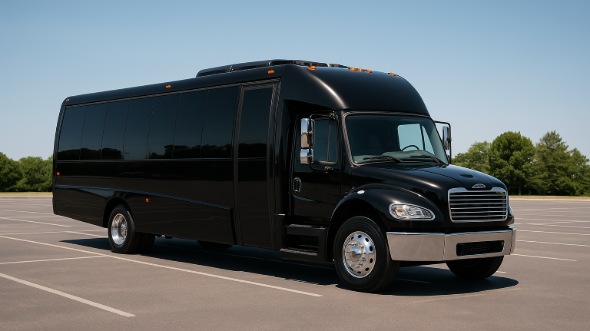 Exterior of Farmington Hills Party Bus Company's 20 Passenger Party Bus in Farmington Hills