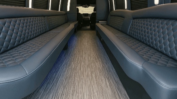 Interior of Toledo Party Bus Company's 20 Passenger Party Bus in Toledo