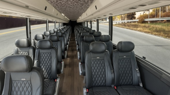 Interior of Toledo Party Bus Company's 25 Passenger Minibus in Toledo