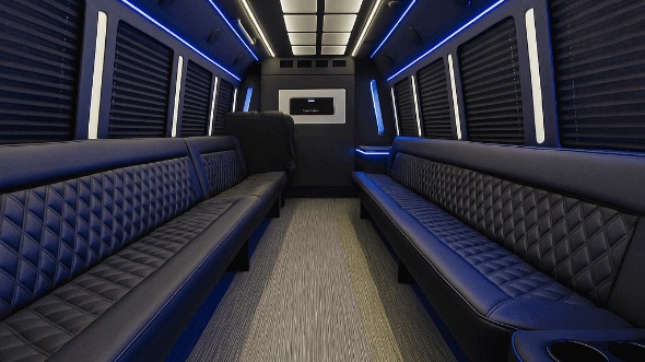 Interior of Westland Party Bus Company's 25 Passenger Party Bus in Westland