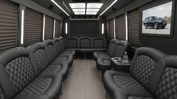 Interior of Taylor Party Bus Company's 28 Passenger Party Bus in Taylor