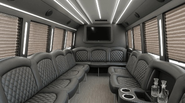 Interior of Toledo Party Bus Company's 40 Passenger Party Bus in Toledo