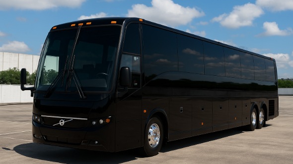 Exterior of Toledo Party Bus Company's 45 Passenger Charter Bus in Toledo