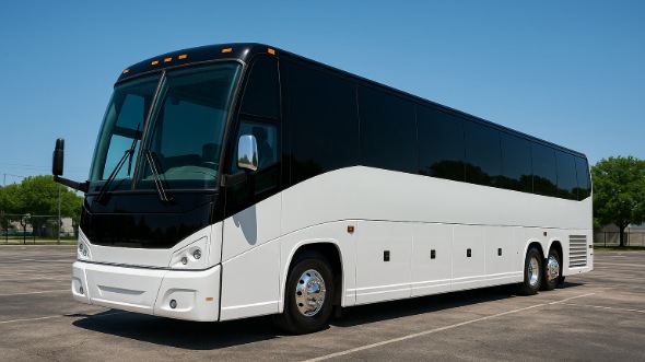 Exterior of Toledo Party Bus Company's 46 Passenger Charter Bus in Toledo