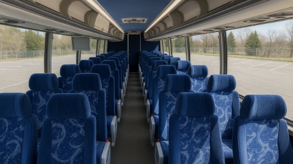 Interior of Toledo Party Bus Company's 47 Passenger Charter Bus in Toledo
