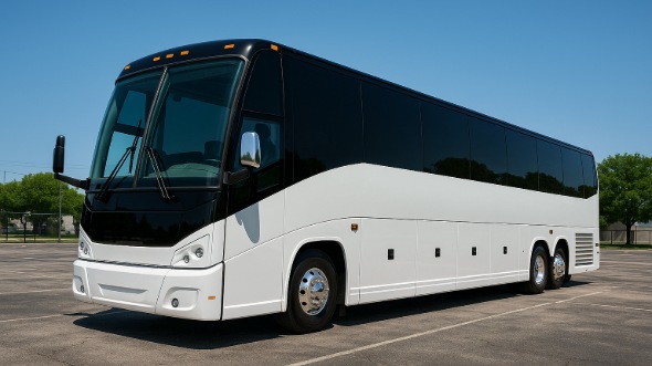 Exterior of Toledo Party Bus Company's 48 Passenger Charter Bus in Toledo