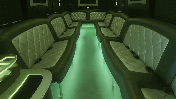 Interior of Toledo Party Bus Company's 50 Passenger Party Bus in Toledo