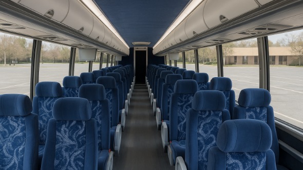 Interior of Toledo Party Bus Company's 51 Passenger Charter Bus in Toledo
