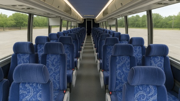 Interior of Toledo Party Bus Company's ADA Charter Bus in Toledo