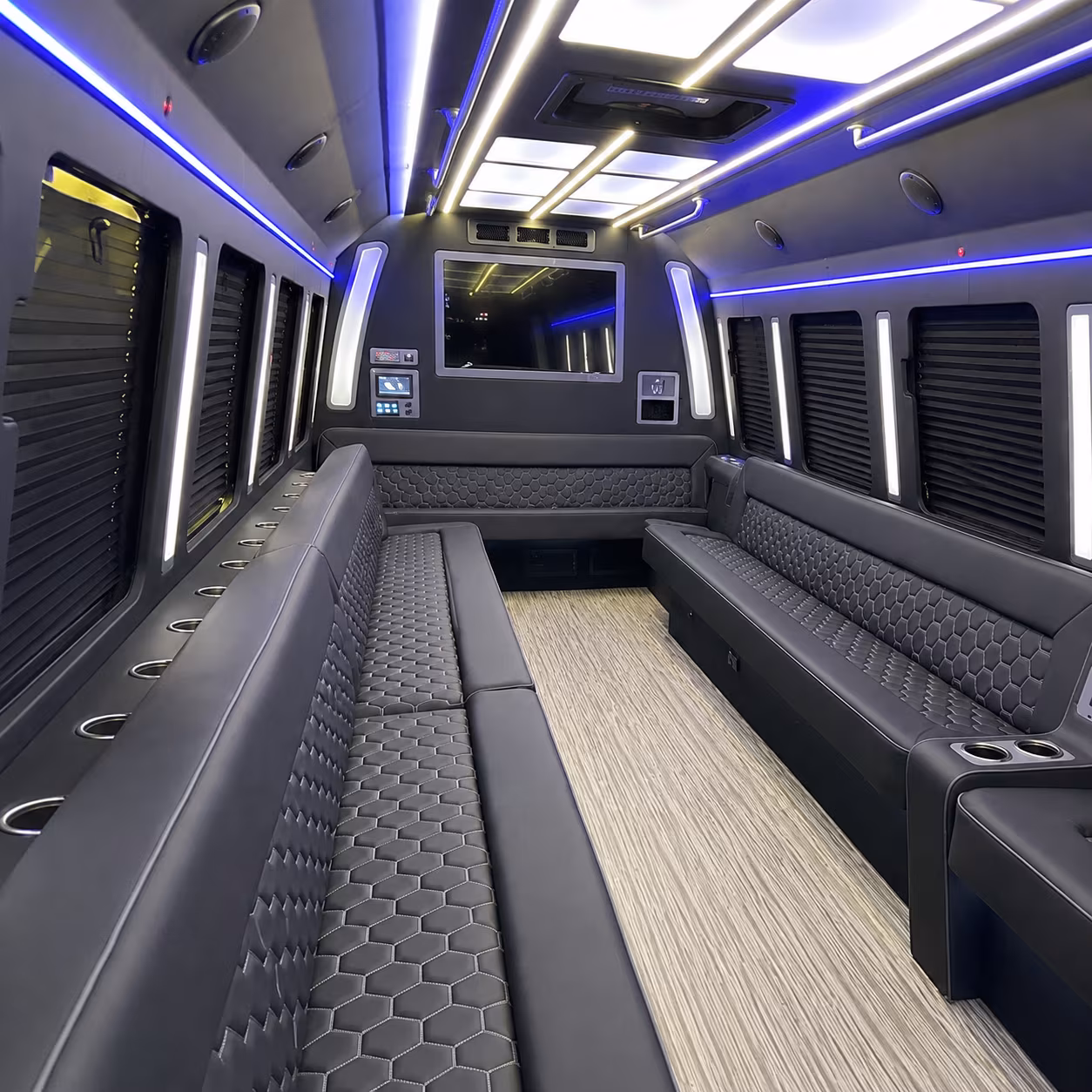 40 Passenger Party Bus Inside