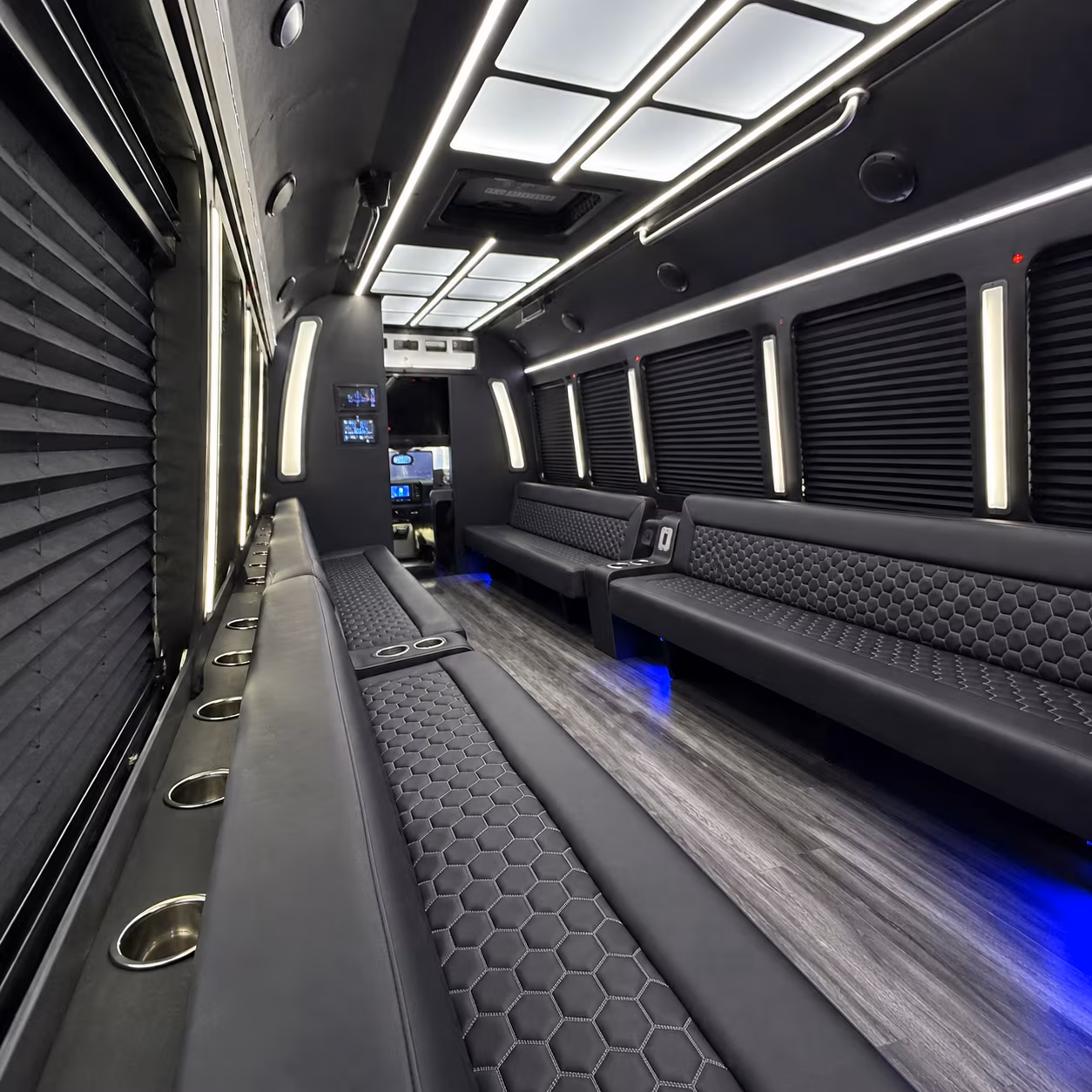 50 Passenger Party Bus Interior