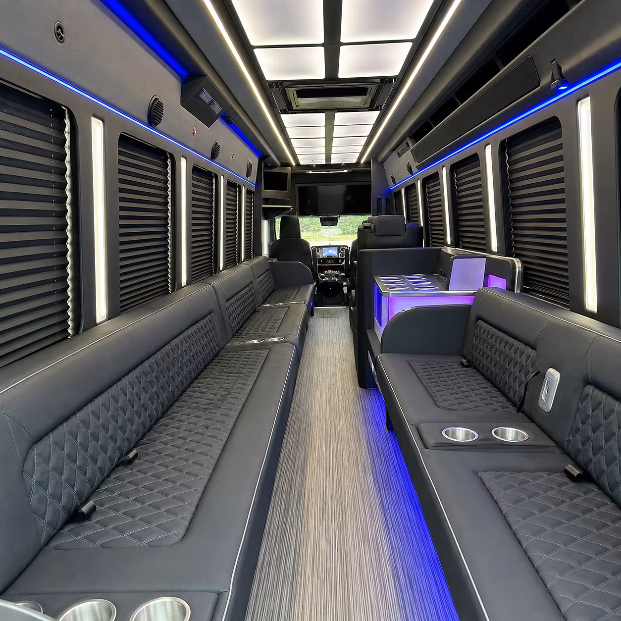Toledo Bachelor & Bachelorette Transportation party bus interior