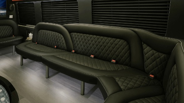 Toledo 18 passenger party bus interior