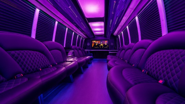 toledo 20 passenger party bus inside
